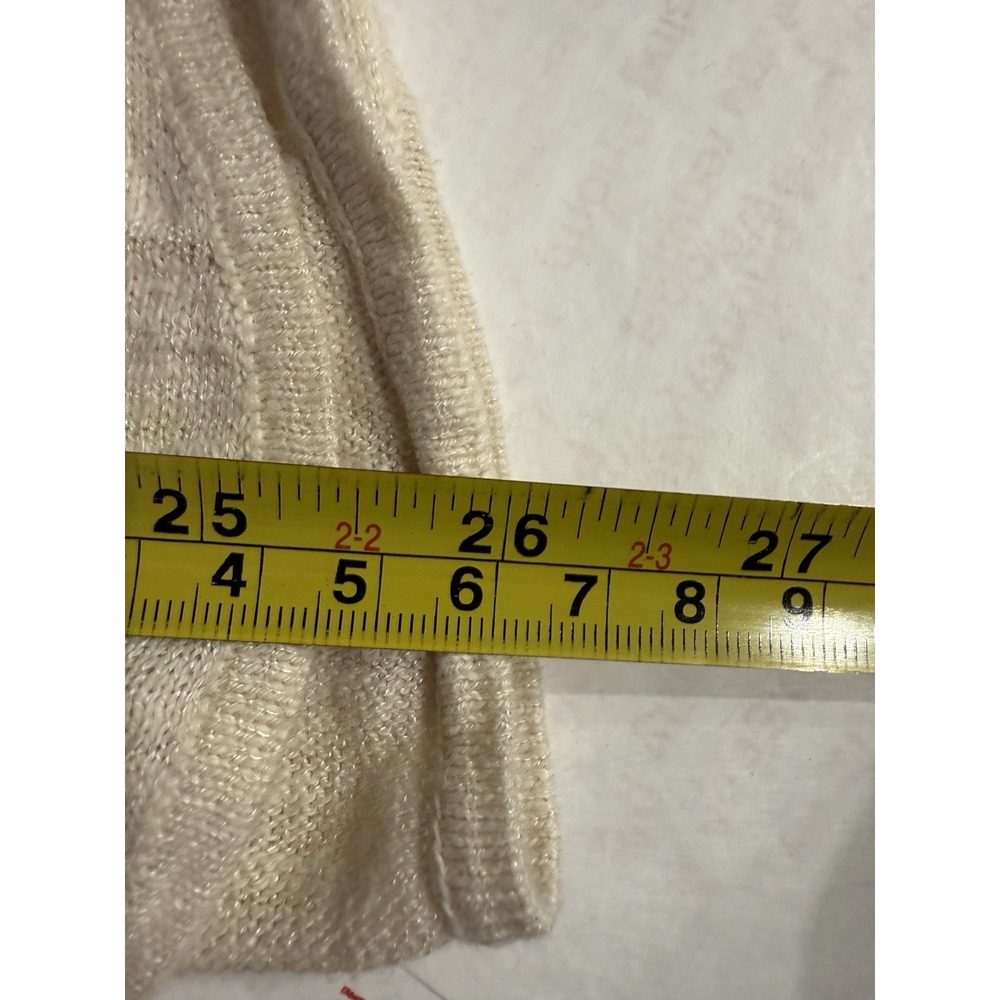 Moth Sabine Chiffon Sleeve Pullover Sweater Top Size M Ivory Anthropologie - Picture 8 of 9